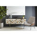 Lana 72 X 16.5 inch Black / Brass Sideboard